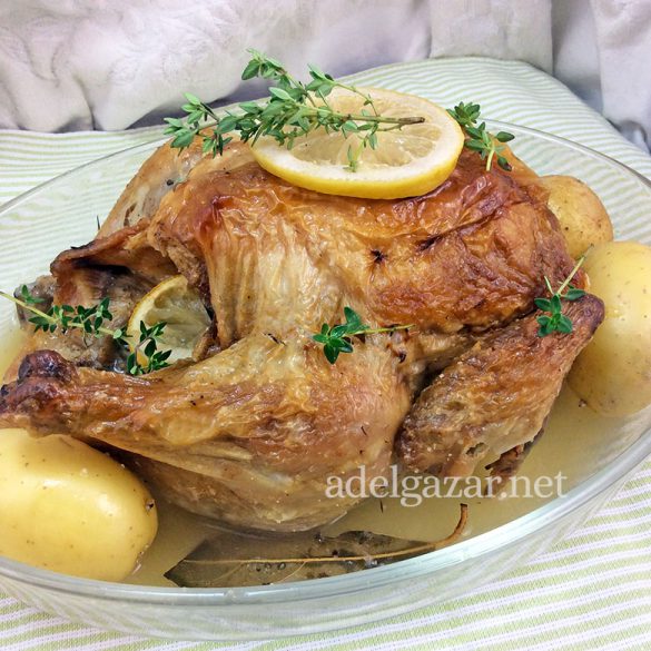 Pollo asado al limón