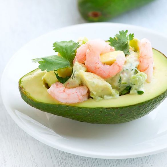 Aguacates con gambas